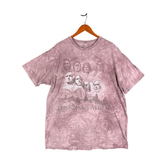 The Mountain Founding Fathers Mount Rushmore Native American Shirt Tie Dye 2XL - Picture 1 of 6
